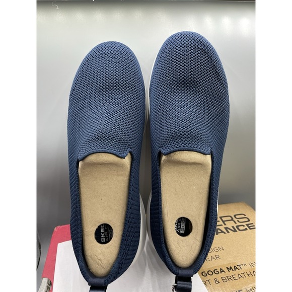 Skechers GO WALK JOY 124187W Women's Slip-On Shoes Navy/White Size 7 Wide Fit - Picture 6 of 8